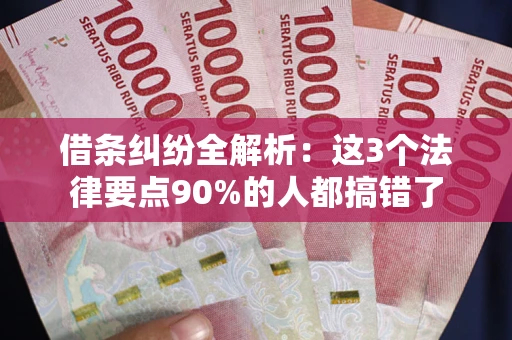 济南借条纠纷全解析：这3个法律要点90%的人都搞错了