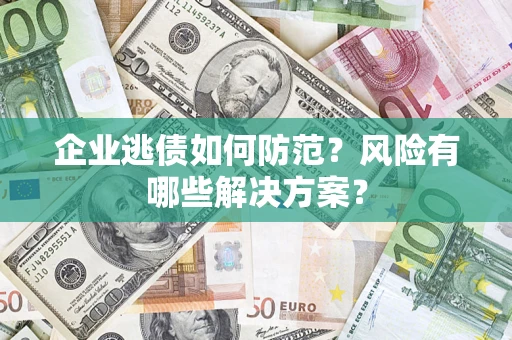 济南企业逃债如何防范？风险有哪些解决方案？